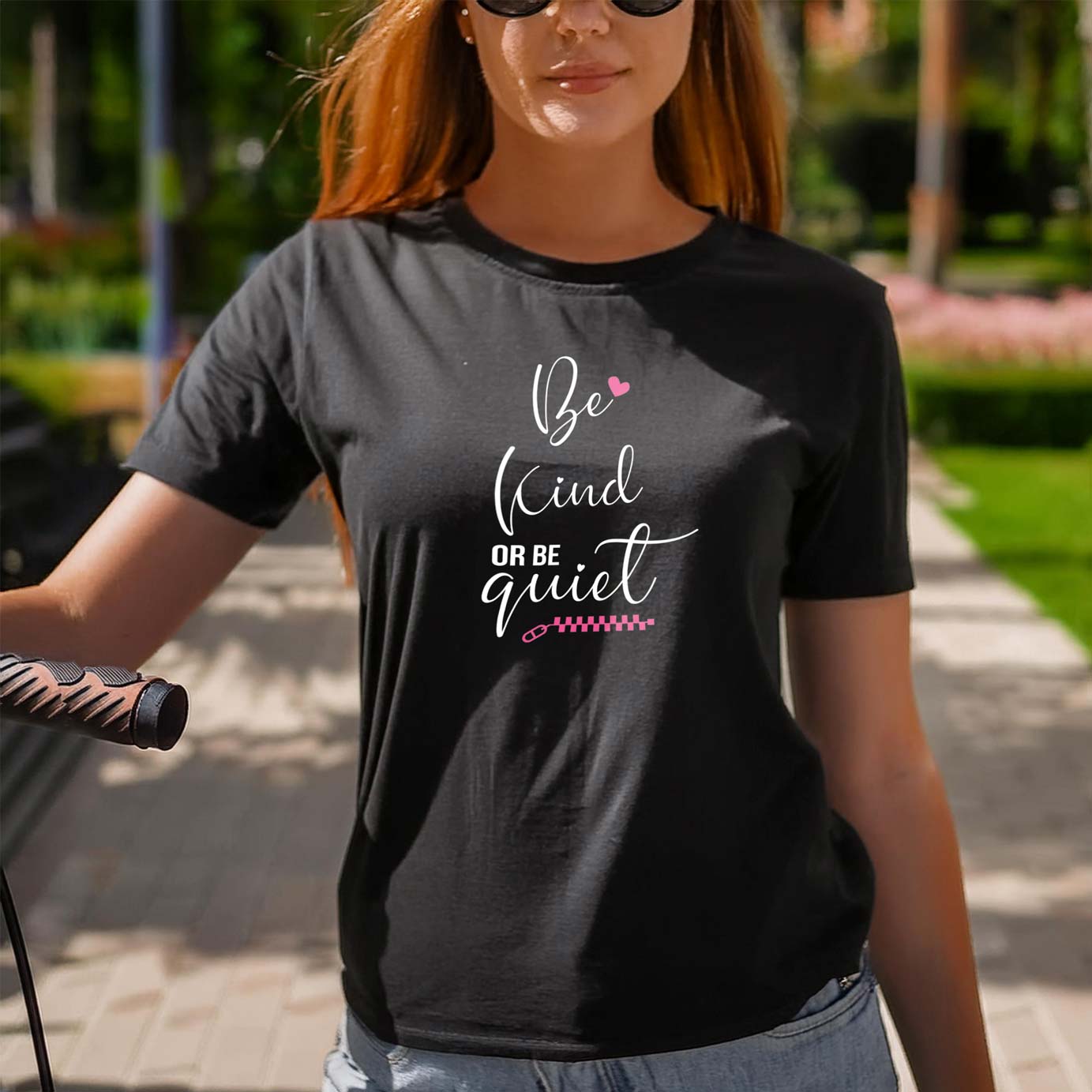 "Be kind or be quiet"-Half-sleeve round neck Tshirt