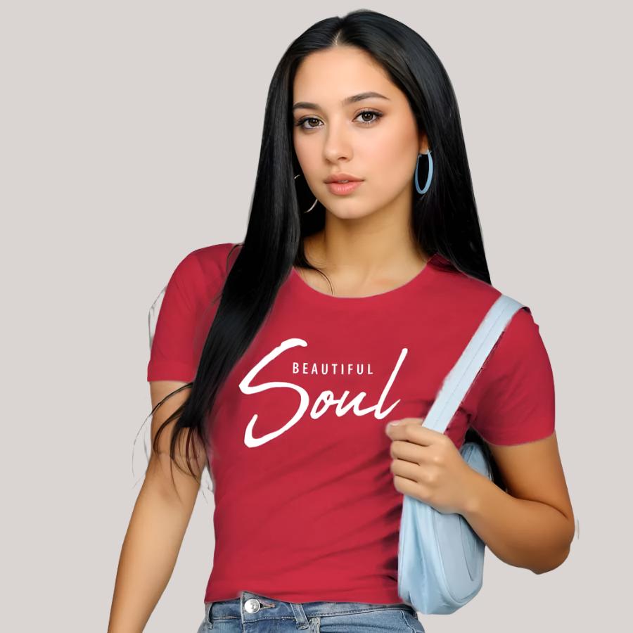 "Beautiful Soul" - Half Sleeves Round Neck TShirt