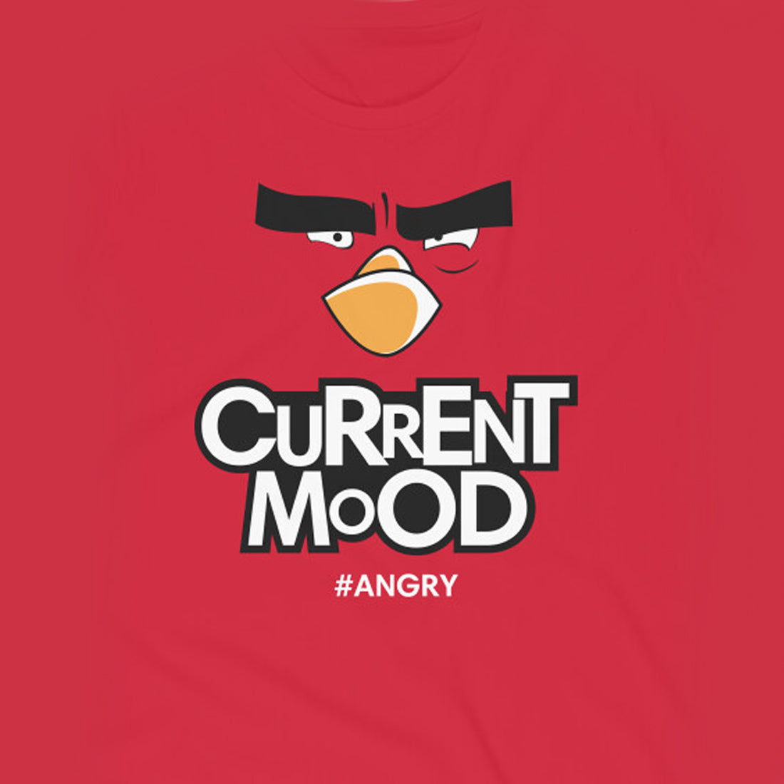 "Current Mood" - Half Sleeves Round Neck Tshirt