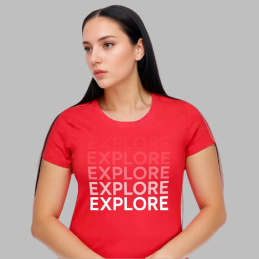 "Explore"- Half Sleeves Round Neck TShirt