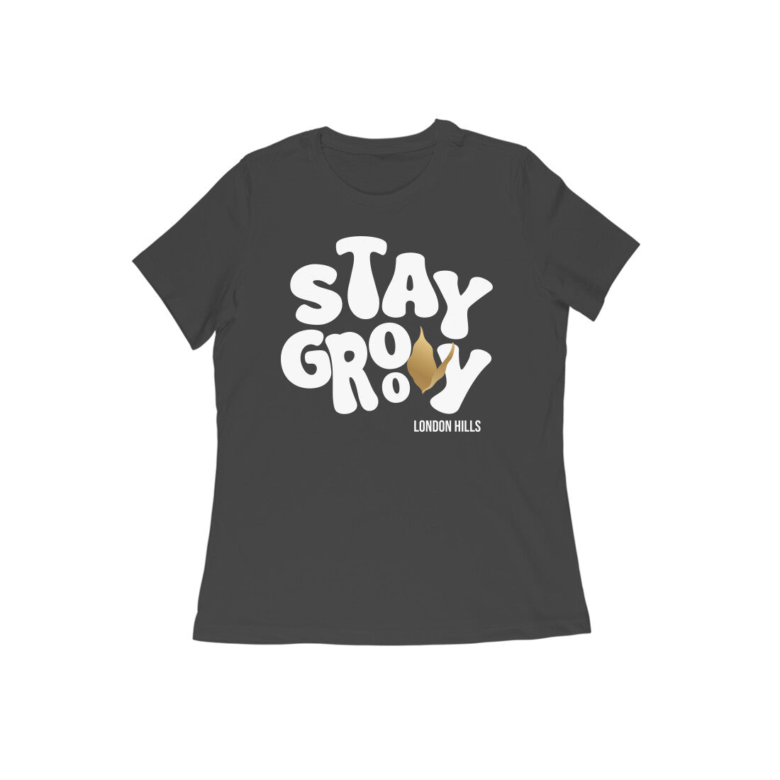 "Stay Groovy"-Half Sleeves Round Neck Tshirt