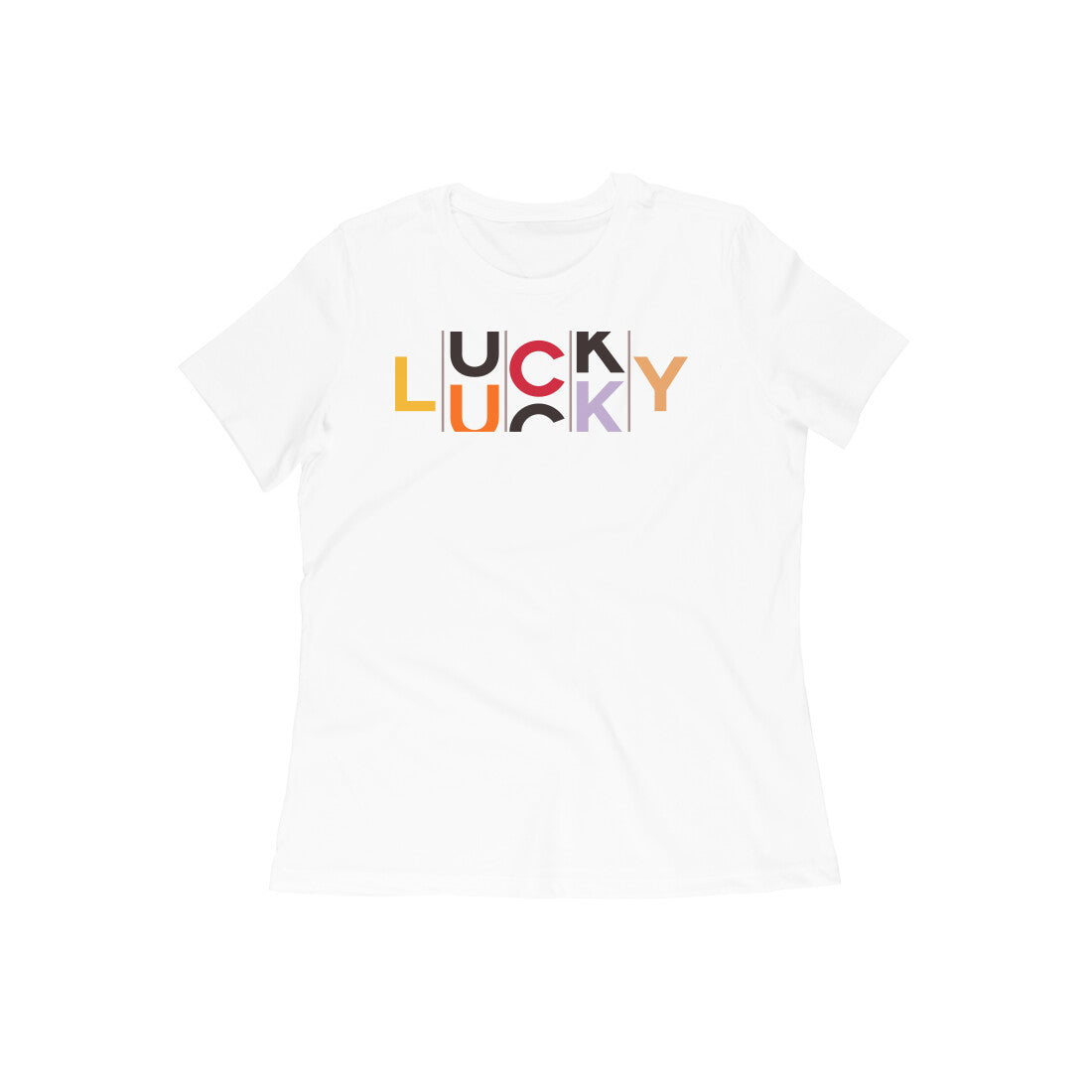 "Lucky" - Half Sleeves Round Neck Tshirt