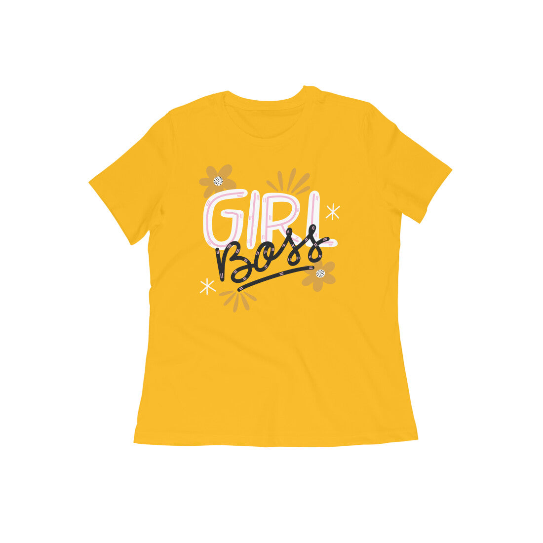 "Girl Boss" - Half Sleeves Round Neck Tshirt