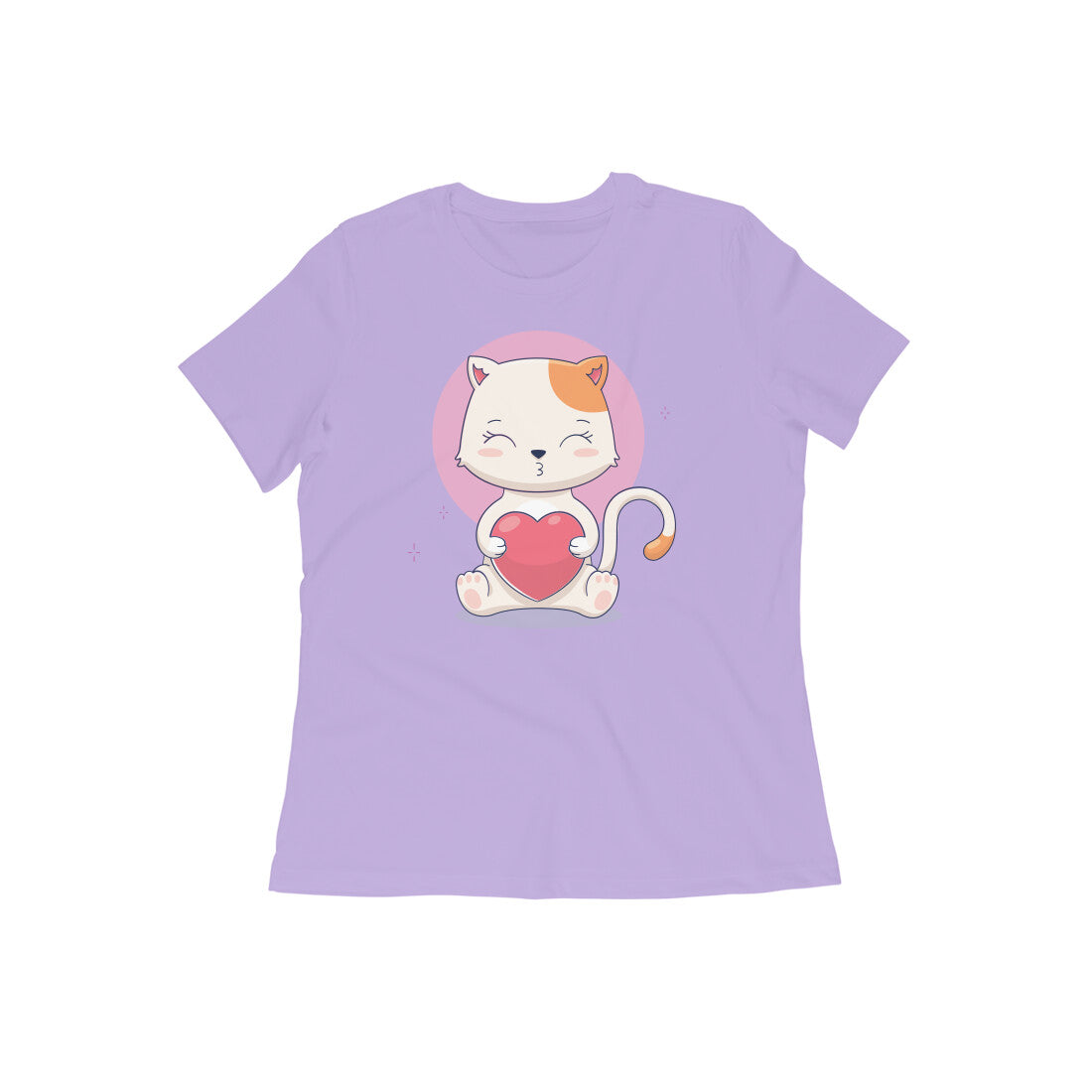 "Mouse holding heart"  - Half Sleeves Round Neck TShirt