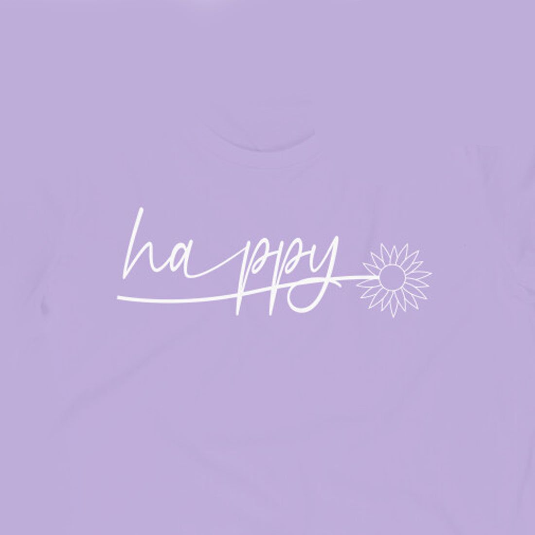 "Happy" - Half Sleeves Round Neck TShirt