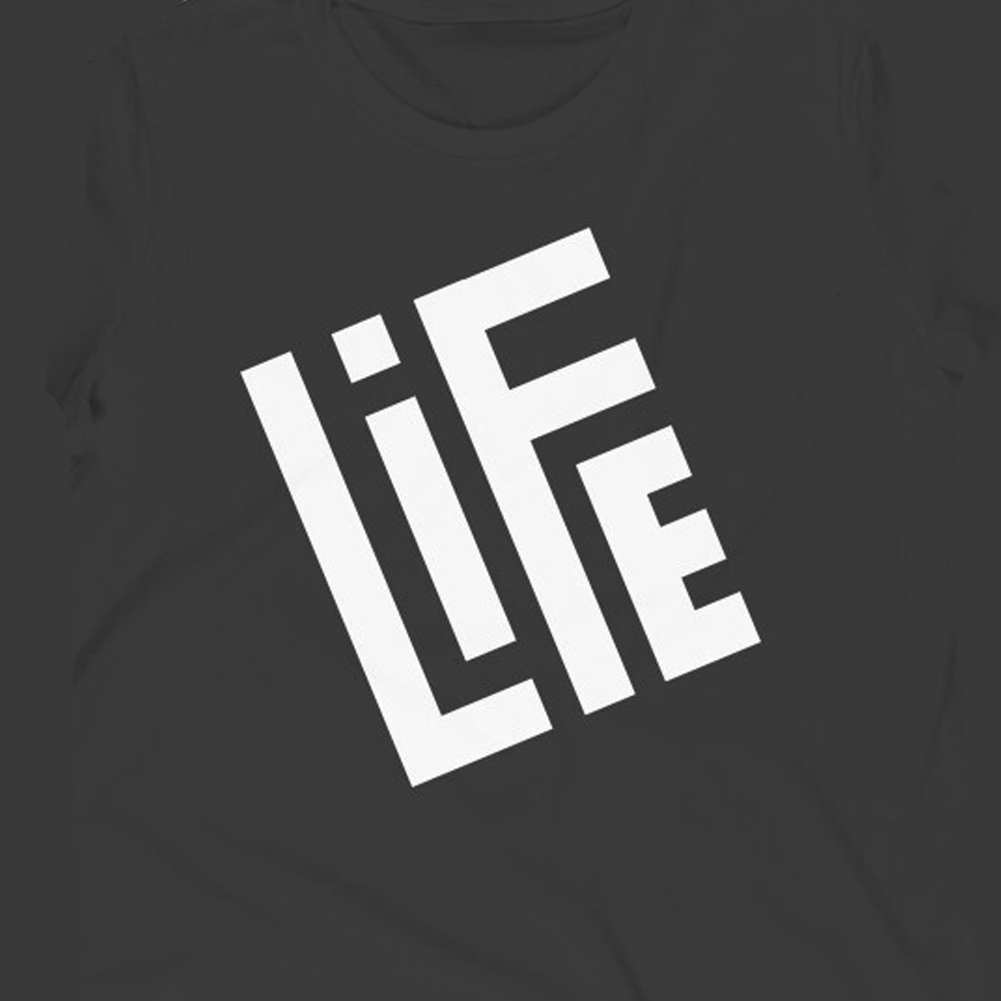 "Life" - Half Sleeves Round Neck TShirt