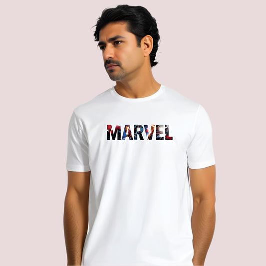 "Marvel" - Half Sleeves Round Neck TShirt