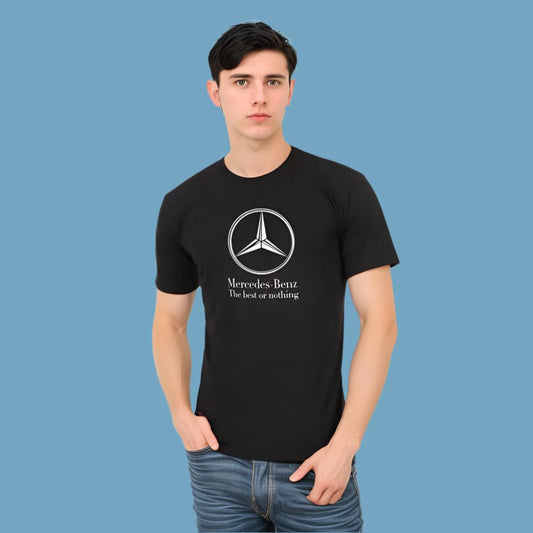 "Mercedes-Benz: the best or nothing" - Half Sleeves round neck Tshirt