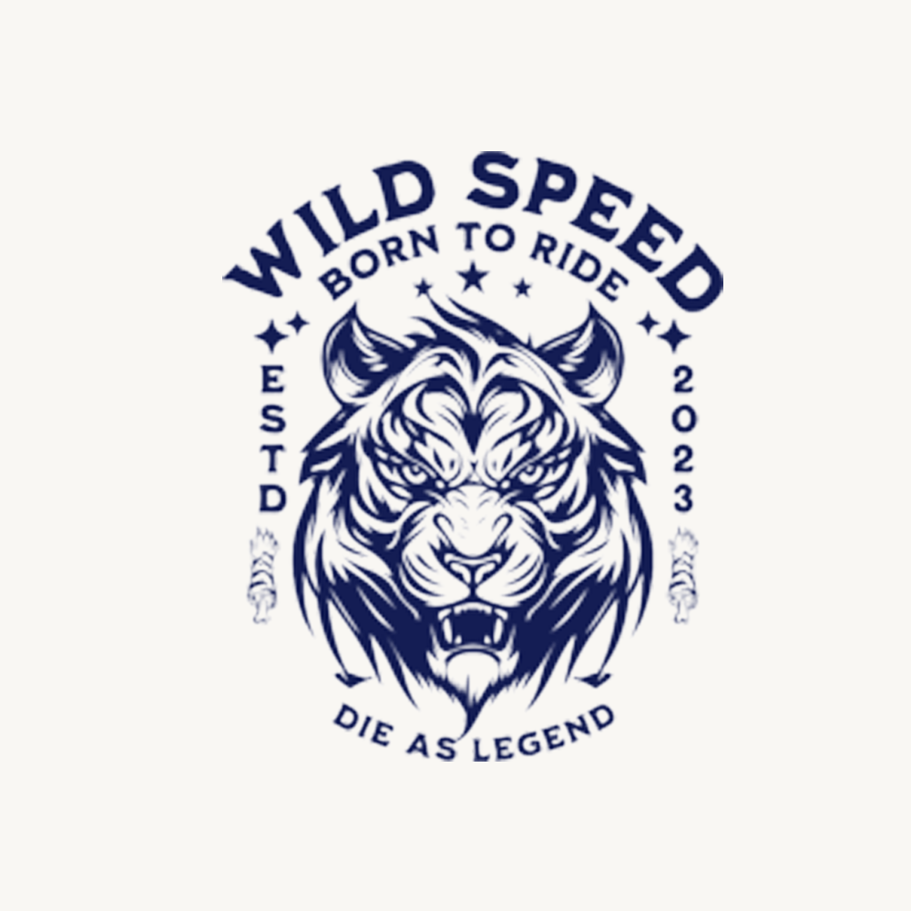 "Wild speed-Born to ride, Die as legand" : Half Sleeves Round Neck TShirt